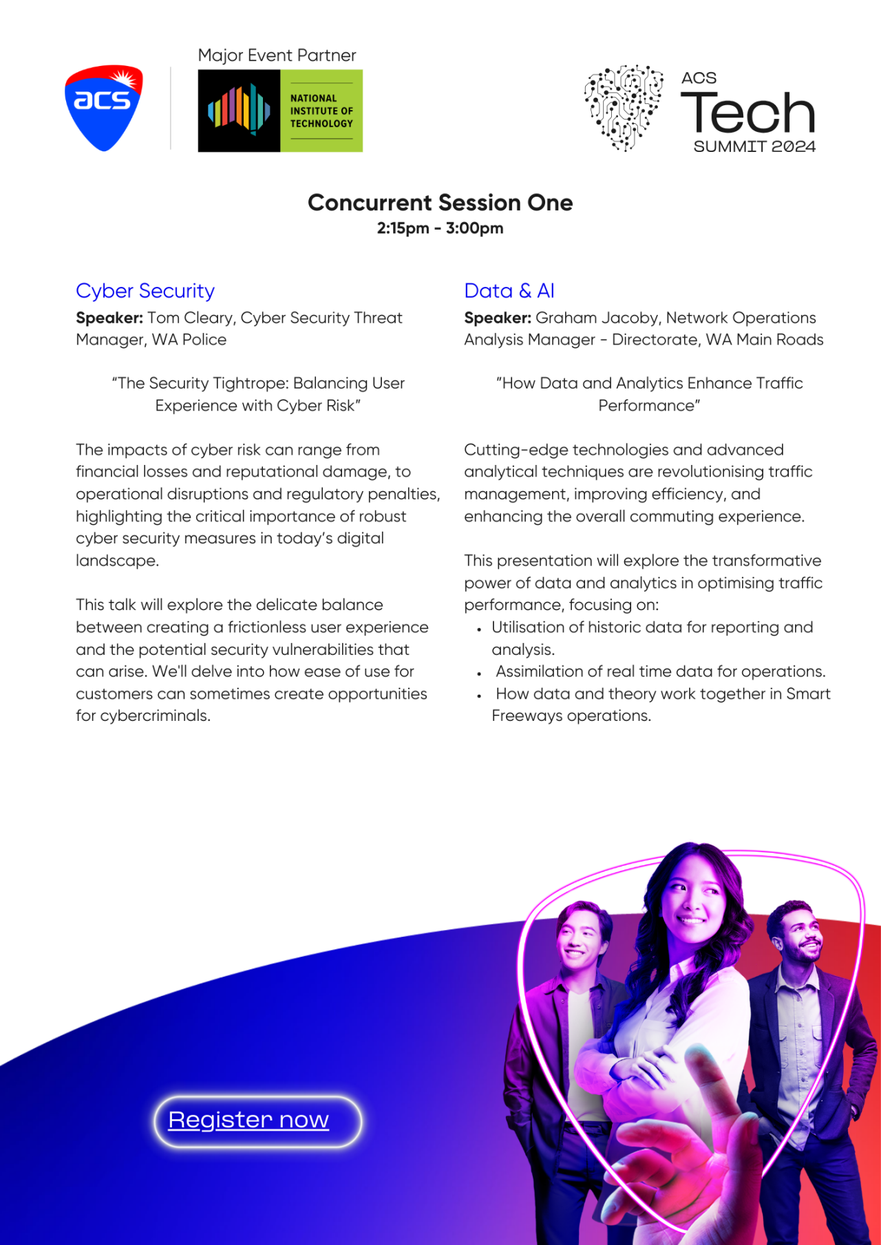 ACS WA Tech Summit 2024 A4 Full Program Flyer - ACS Tech Summit 2024 A4 Full Program Flyer - Two Column